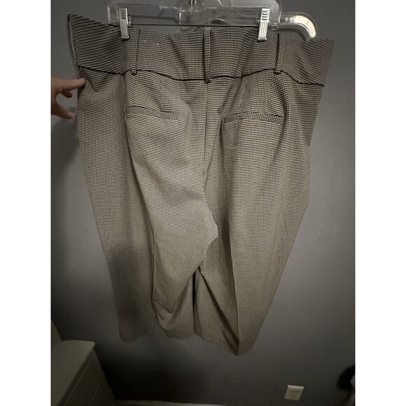 Lane Bryant The Perfect Drape Wide Leg Capri Size 22 Black and White Checkered - Picture 2 of 7